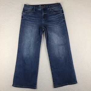 Kut From The Kloth Jeans Womens 12 Blue Charlotte Fab Ab Culotte High Rise